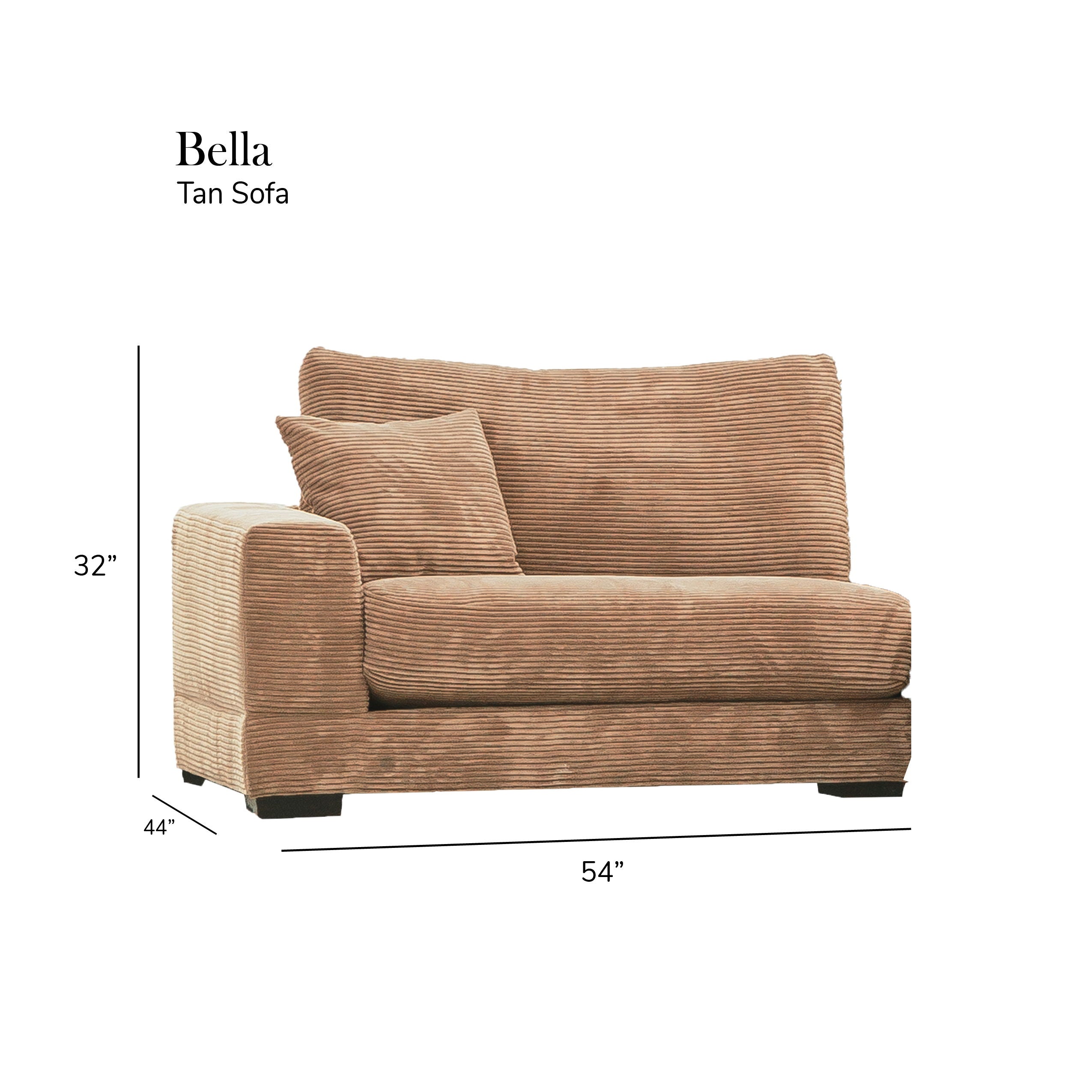 Bella - Corduroy Sectional