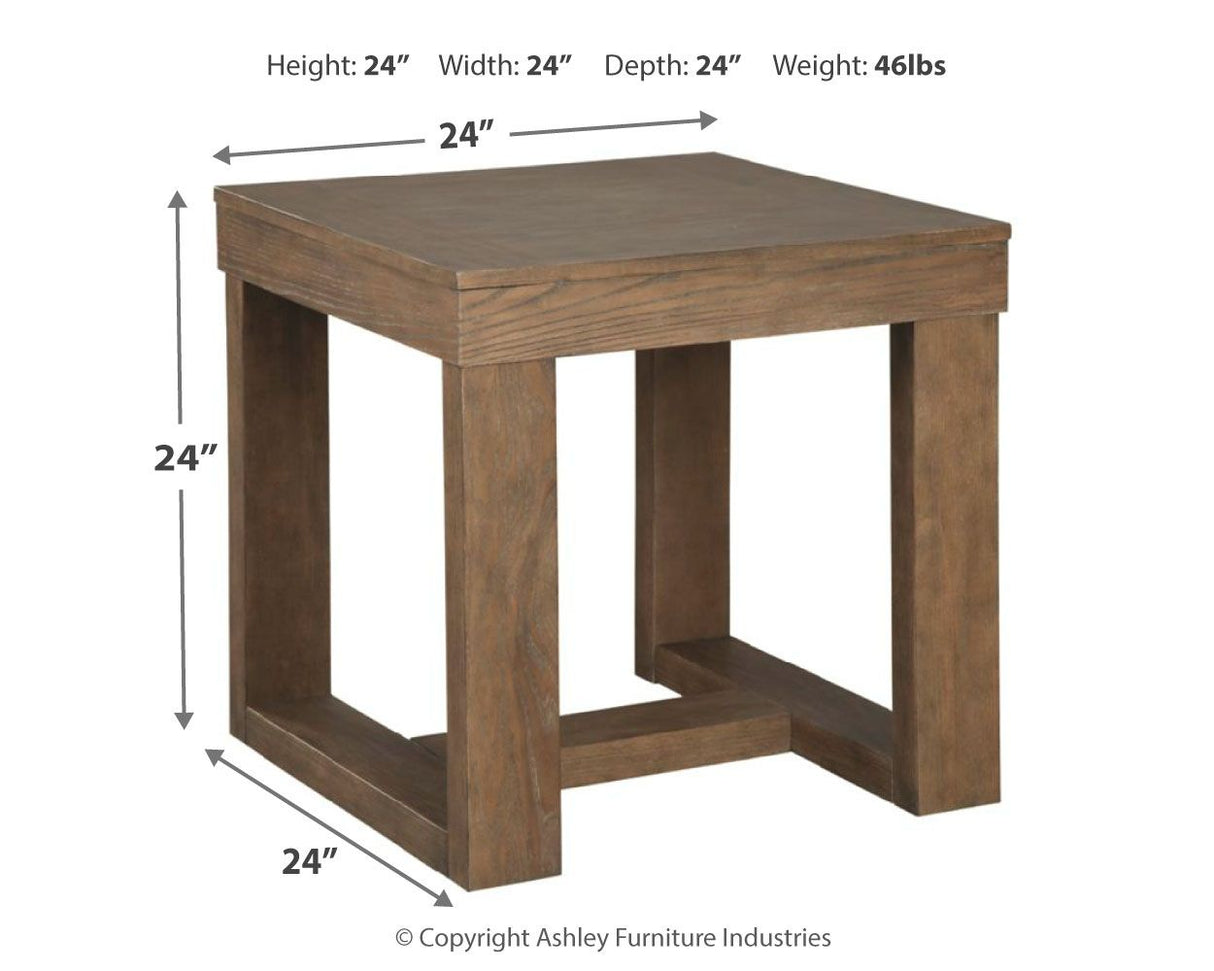 Cariton - Gray - Square End Table by Signature Design by Ashley® | Bel Furniture