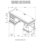 Hartshill - 5-Drawer Credenza Office Desk Burnish Oak - Burnished Oak by CoasterElevations | Bel Furniture