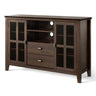 Artisan - Handcrafted Tall TV Media Stand Dark Brown by Simpli-Home | Bel Furniture