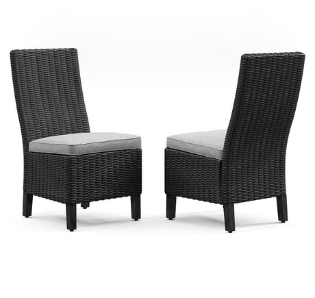 Beachcroft - Outdoor Dining Side Chair Black by Signature Design by Ashley® | Bel Furniture