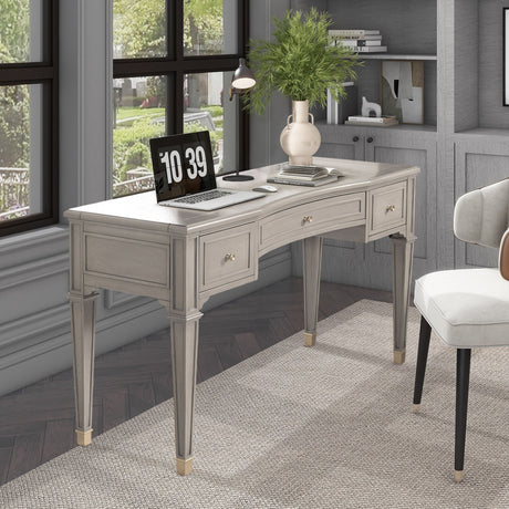 Dauphin - 3 Drawer Executive Desk by Jennifer Taylor Home | Bel Furniture