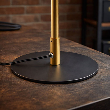 Dimond - LED Table Lamp With On / Off Switch Round Base - Black / Gold - view 2