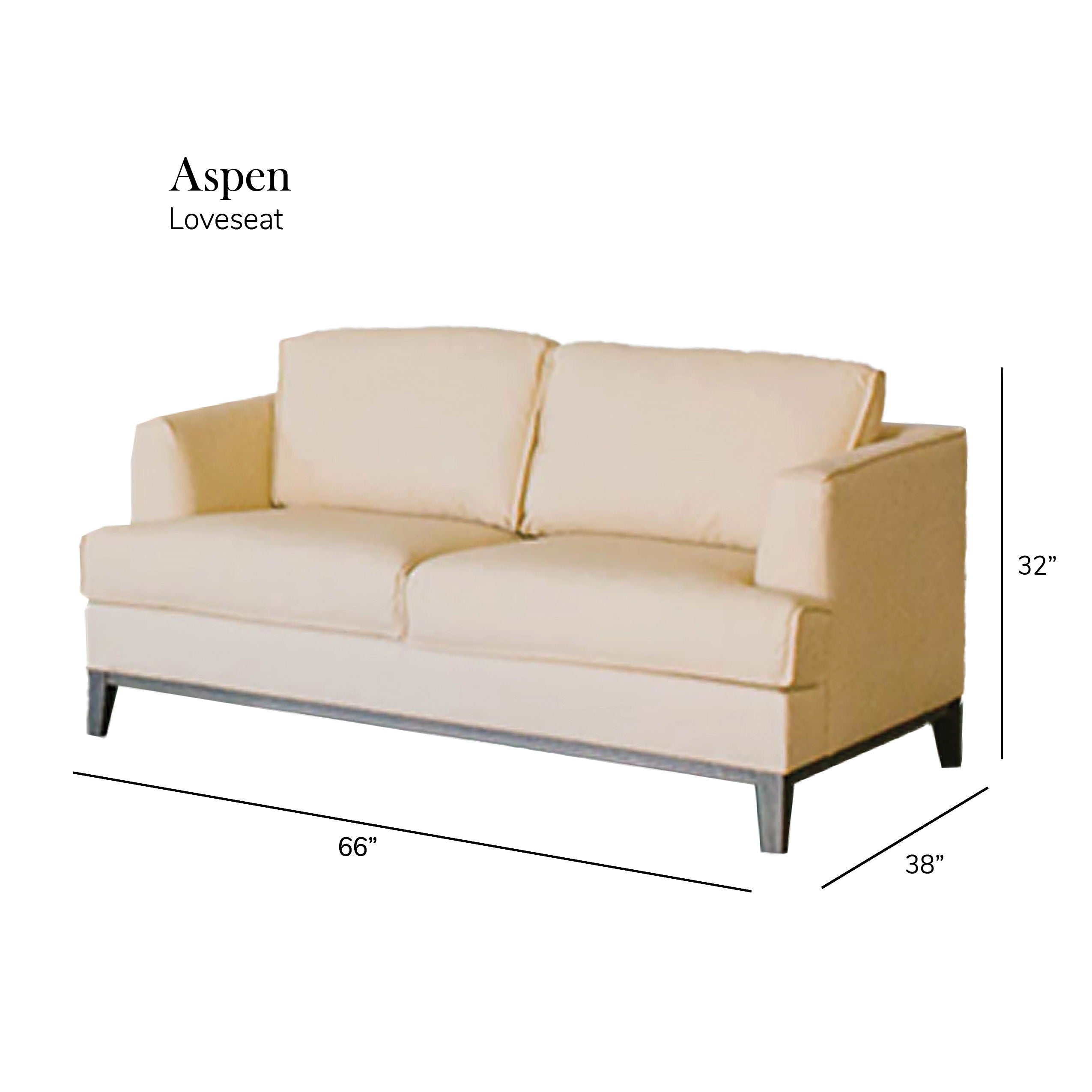 Aspen - Top Grain Leather Loveseat