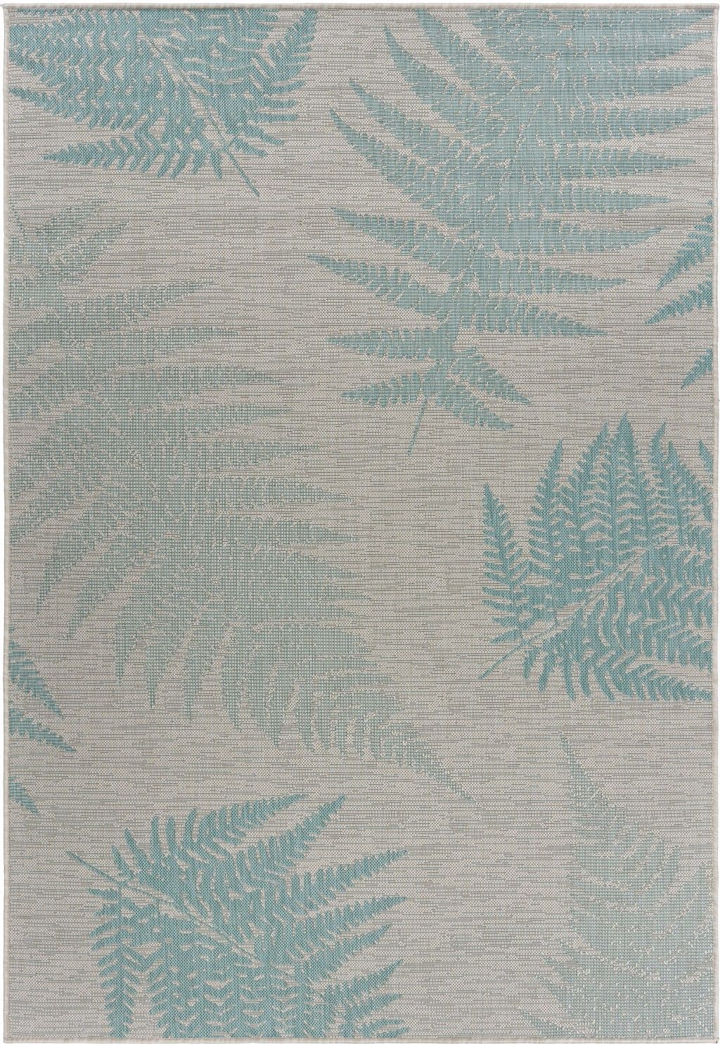 8' X 10' Leaves Indoor / Outdoor Area Rug - Gray