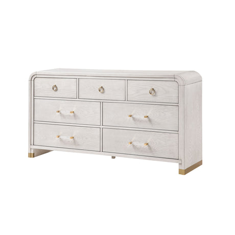 Malco - Dresser With Gold Detailing - Oak