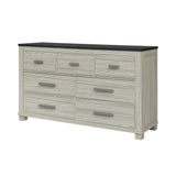 Augusta - Dresser, 7 Spacious Drawers, Block Feet - Beige Brown