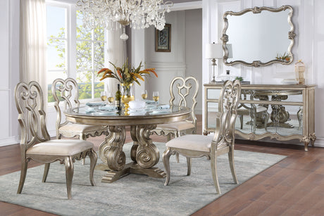 Esteban - Side Chair (Set of 2) - Antique Champagne by Urban Nest | Bel Furniture