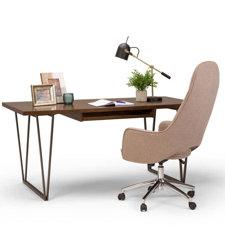 Ryder - Desk - Natural Aged Brown by Simpli-Home | Bel Furniture