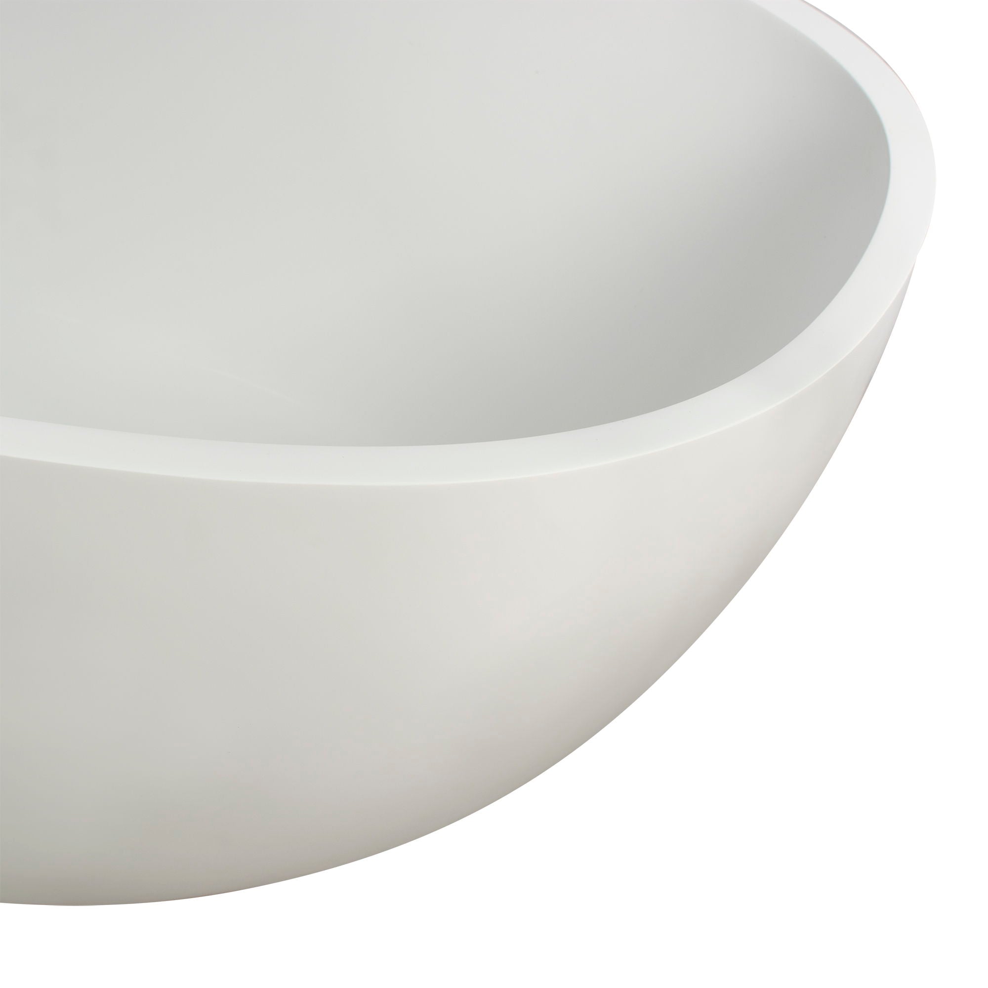 65.2" Freestanding Solid Surface Soaking Bathtub For Bathroom - Matte White