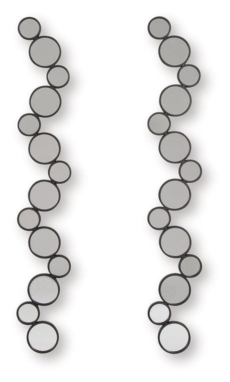 Vinler - Black - Accent Mirror Set (Set of 2) by Signature Design by Ashley® | Bel Furniture