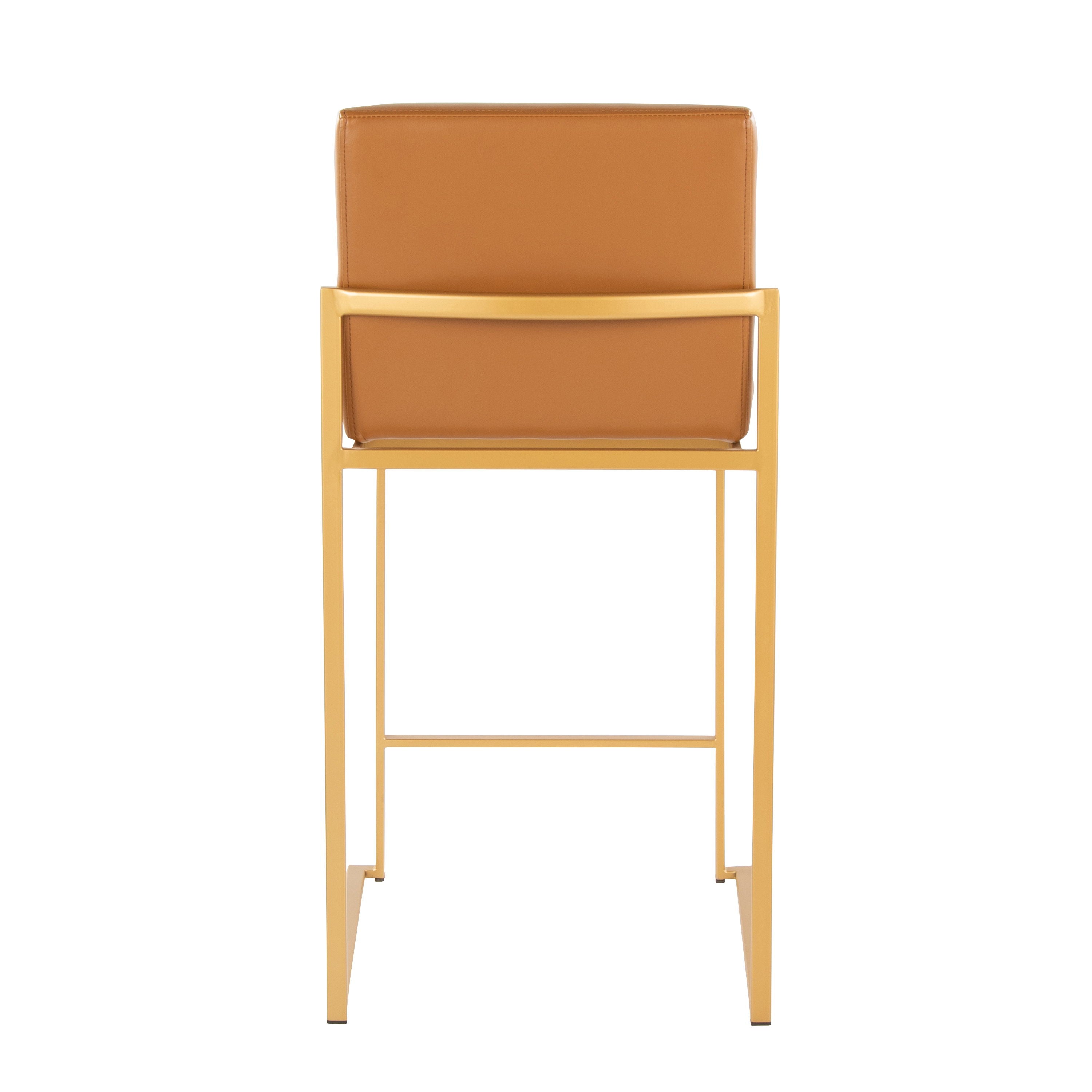 Fuji - Contemporary High Back Barstool (Set of 2)