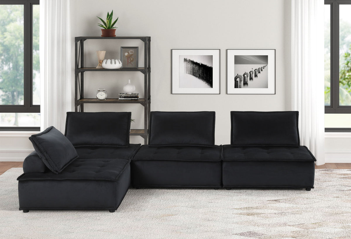 Anna - Stylish Sectional Sofa Ottoman by Lilola Home | Bel Furniture
