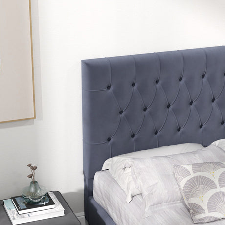 Donald - Mid-Century Modern Upholstered Platform Bed - view 9