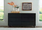 Danziar - Black - Six Drawer Dresser by Signature Design by Ashley® | Bel Furniture