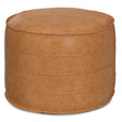 Brody - Round Pouf Light Blue 20"W x 20"D x 14"H by Simpli-Home | Bel Furniture