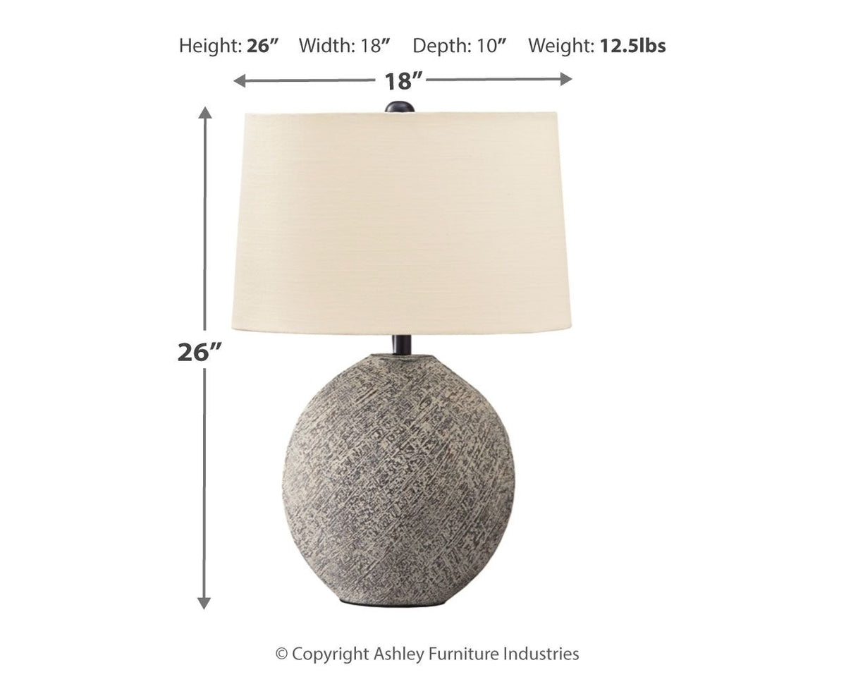 Harif - Beige - Paper Table Lamp by Signature Design by Ashley® | Bel Furniture