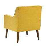 Ryder - Mid Century Modern Woven Fabric Tufted Armchair by Lilola Home | Bel Furniture