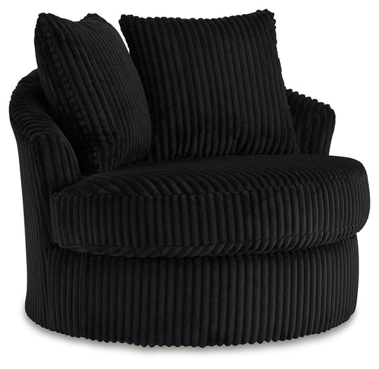 Gramwell - Swivel Chair Black by Signature Design by Ashley® | Bel Furniture
