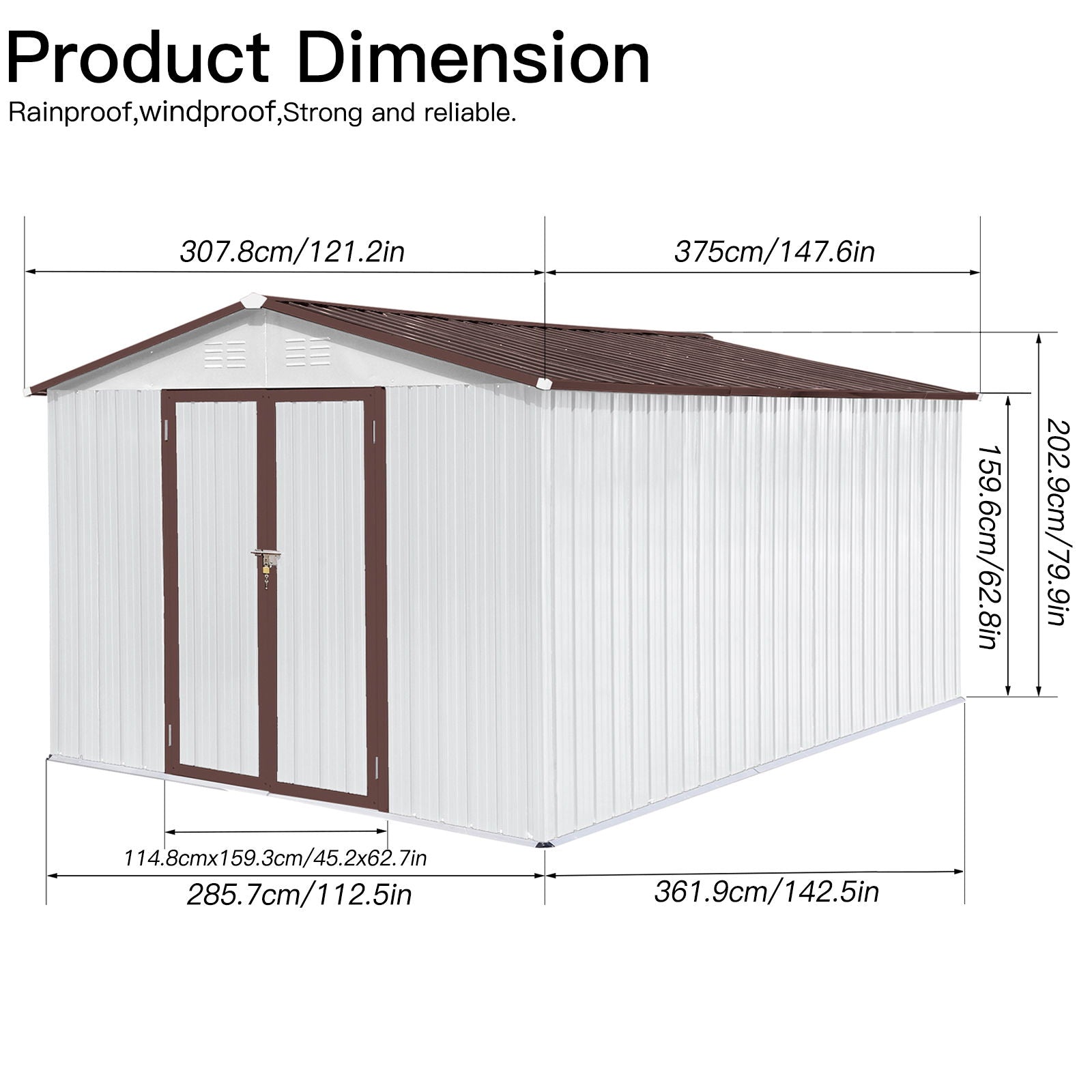 10' x 12' Garden Sheds Outdoor Storage Sheds