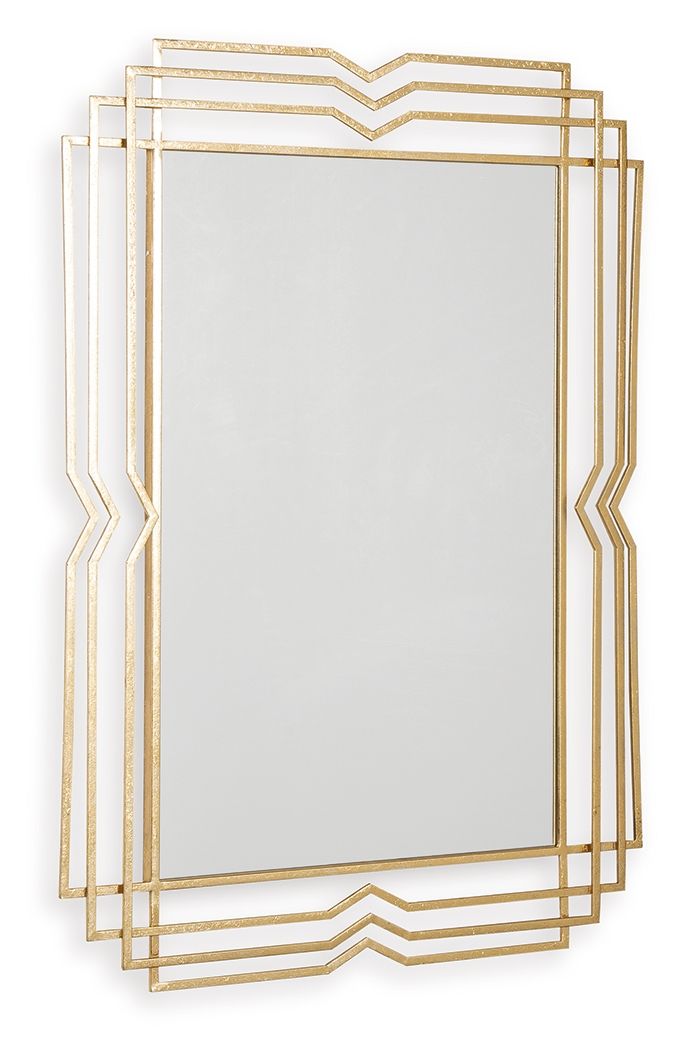 Claybrook - Gold Finish - Accent Mirror by Signature Design by Ashley® | Bel Furniture