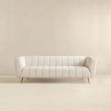 Lamattina - Genuine Italian Leather Channel Tufted Sofa