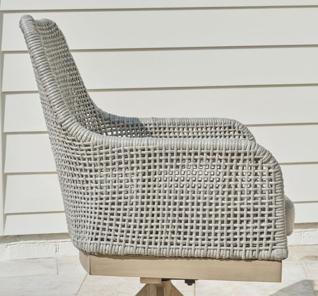 Seton Creek - Gray - Swivel Chair With Cushion (Set of 2) by Signature Design by Ashley® | Bel Furniture