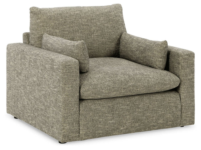 Dramatic - Granite - Chair and a Half by Benchcraft® | Bel Furniture