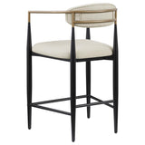 Tina - Metal Counter Height Bar Stool With Upholstered Back And Seat (Set of 2) by Coaster Fine Furniture | Bel Furniture