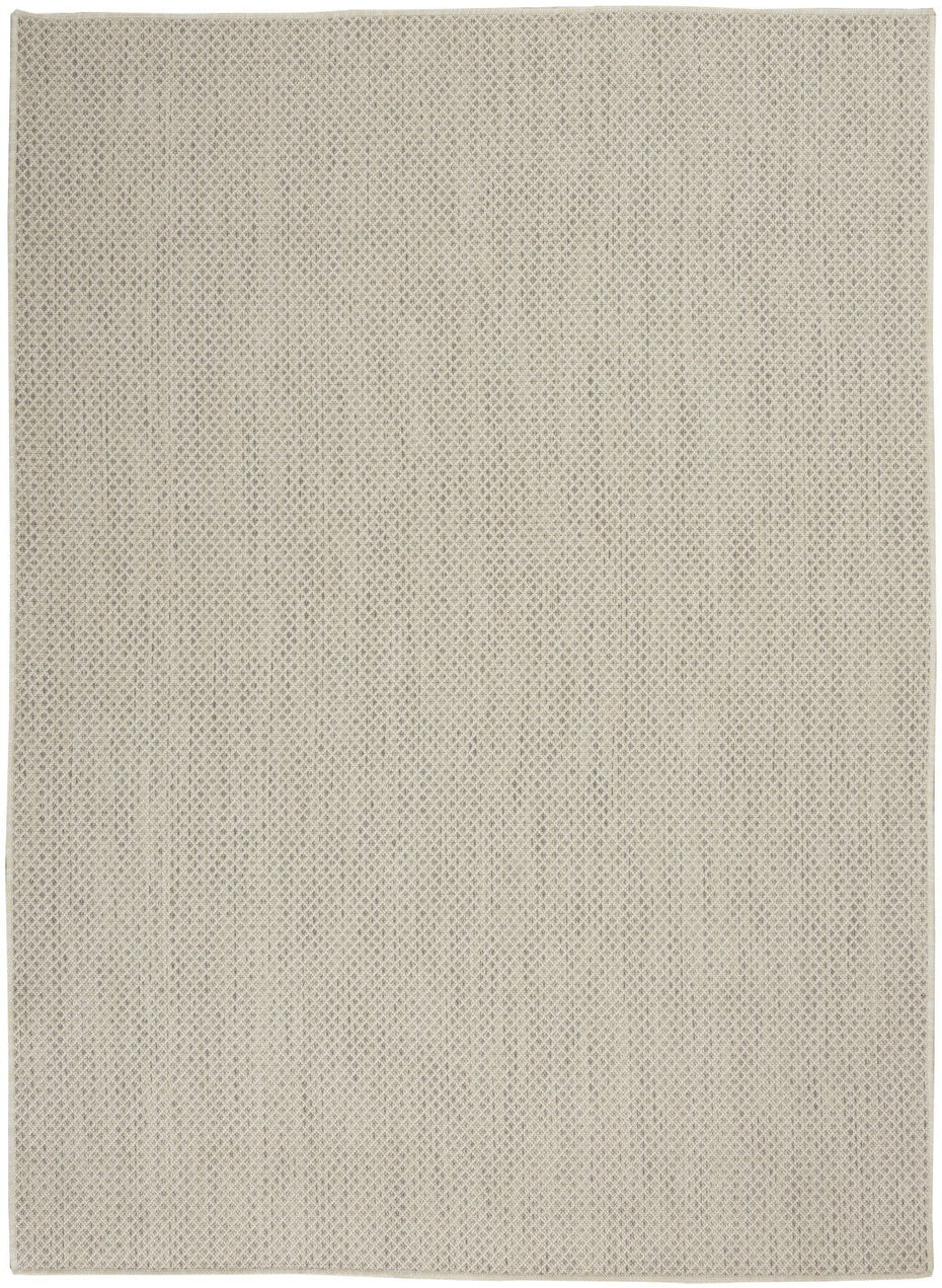 4' X 6' Geometric Power Loom Area Rug - Ivory