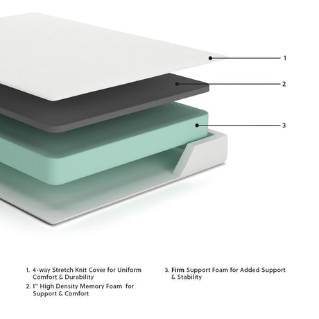 Chime 8 Inch Memory Foam - Medium Memory Foam Mattress - view 6