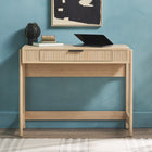 Transitional Reeded Writing Desk With Drawer