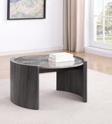 Gladstone - Round Faux Marble Top Table by Coaster Fine Furniture | Bel Furniture