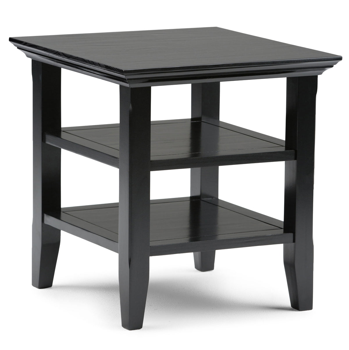 Acadian - Handcrafted End Table Black by Simpli-Home | Bel Furniture