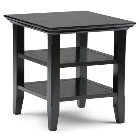 Acadian - Handcrafted End Table Black by Simpli-Home | Bel Furniture