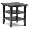 Acadian - Handcrafted End Table Black by Simpli-Home | Bel Furniture