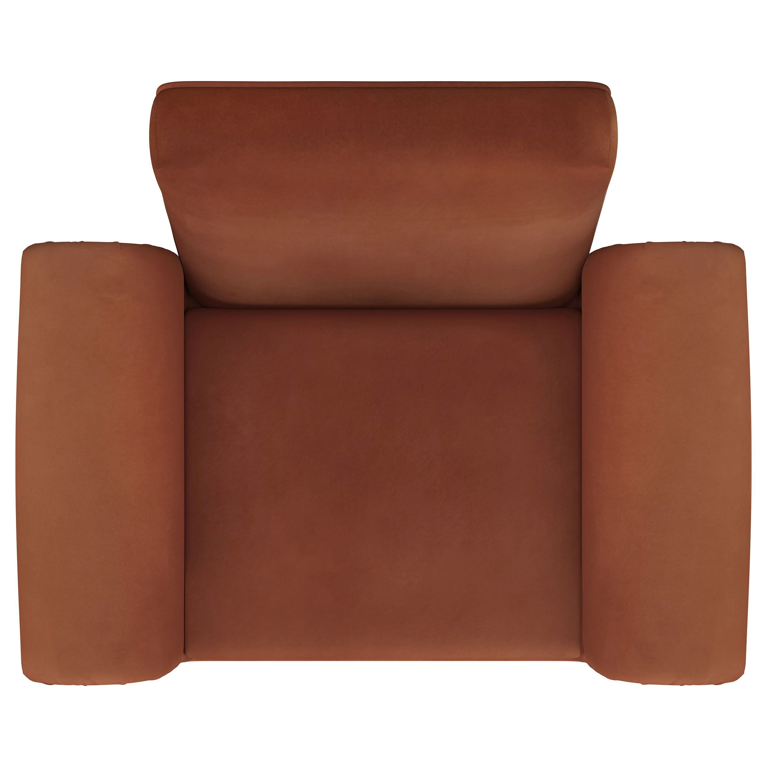 Liana - Upholstered Roll Arm Accent Armchair - Rust