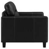 Scotland - Faux Leather Upholstered Track Arm Chair