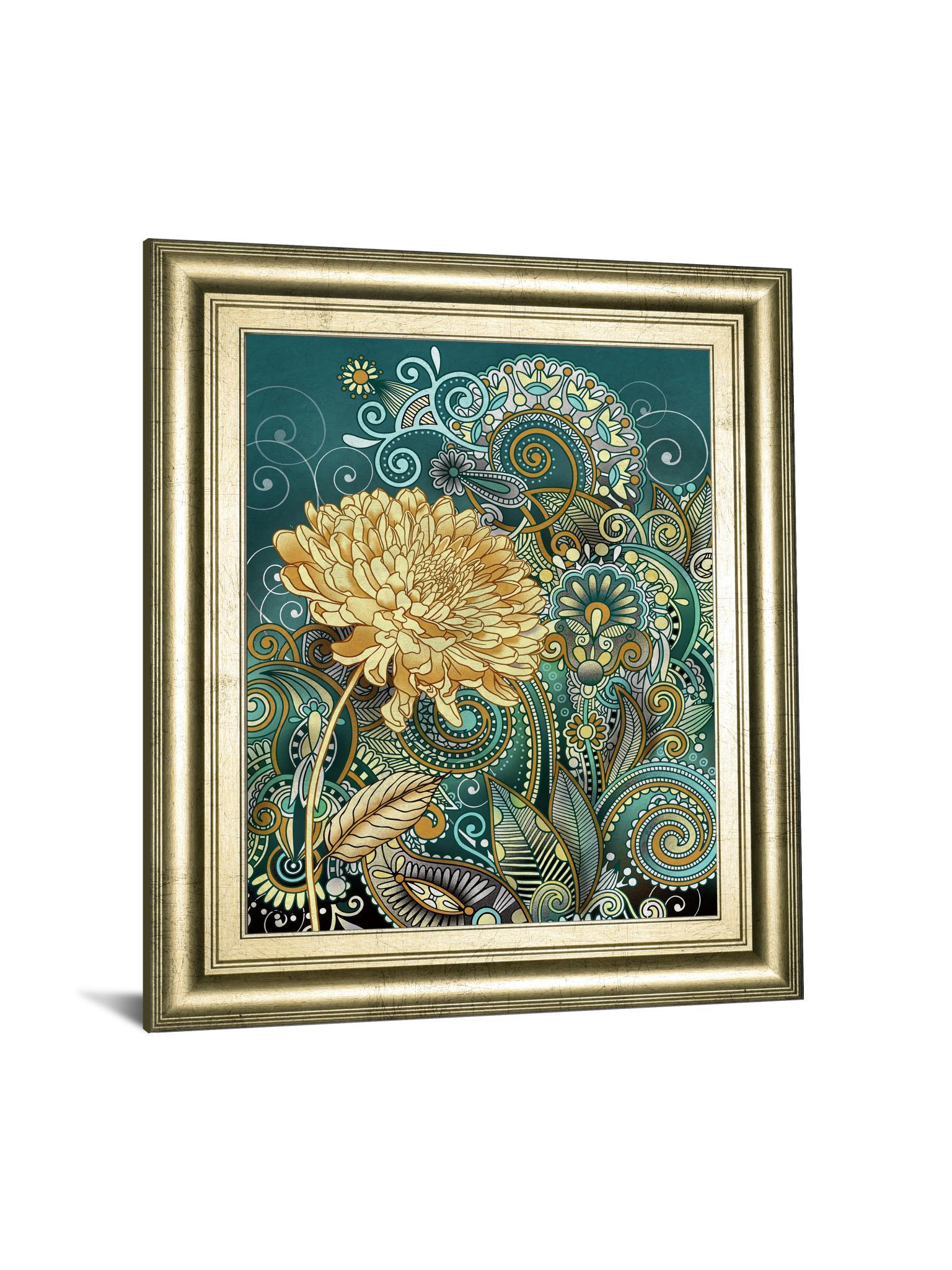 Inspired Blooms 1 By Conrad Knutsen - Framed Print Wall Art - Green