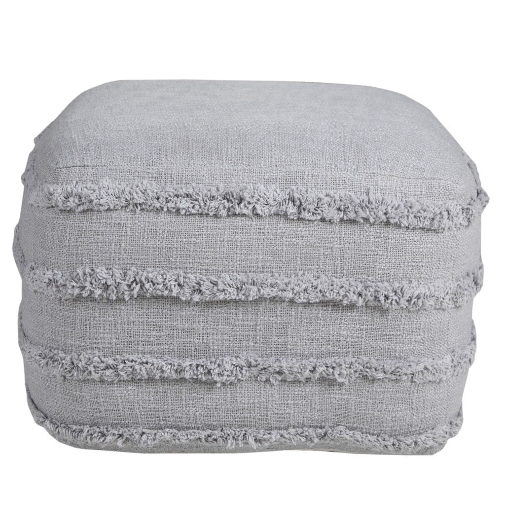 Cotton Ottoman - Gray