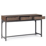 Banting - Mid Century Wide Console Table - Walnut Brown by Simpli-Home | Bel Furniture