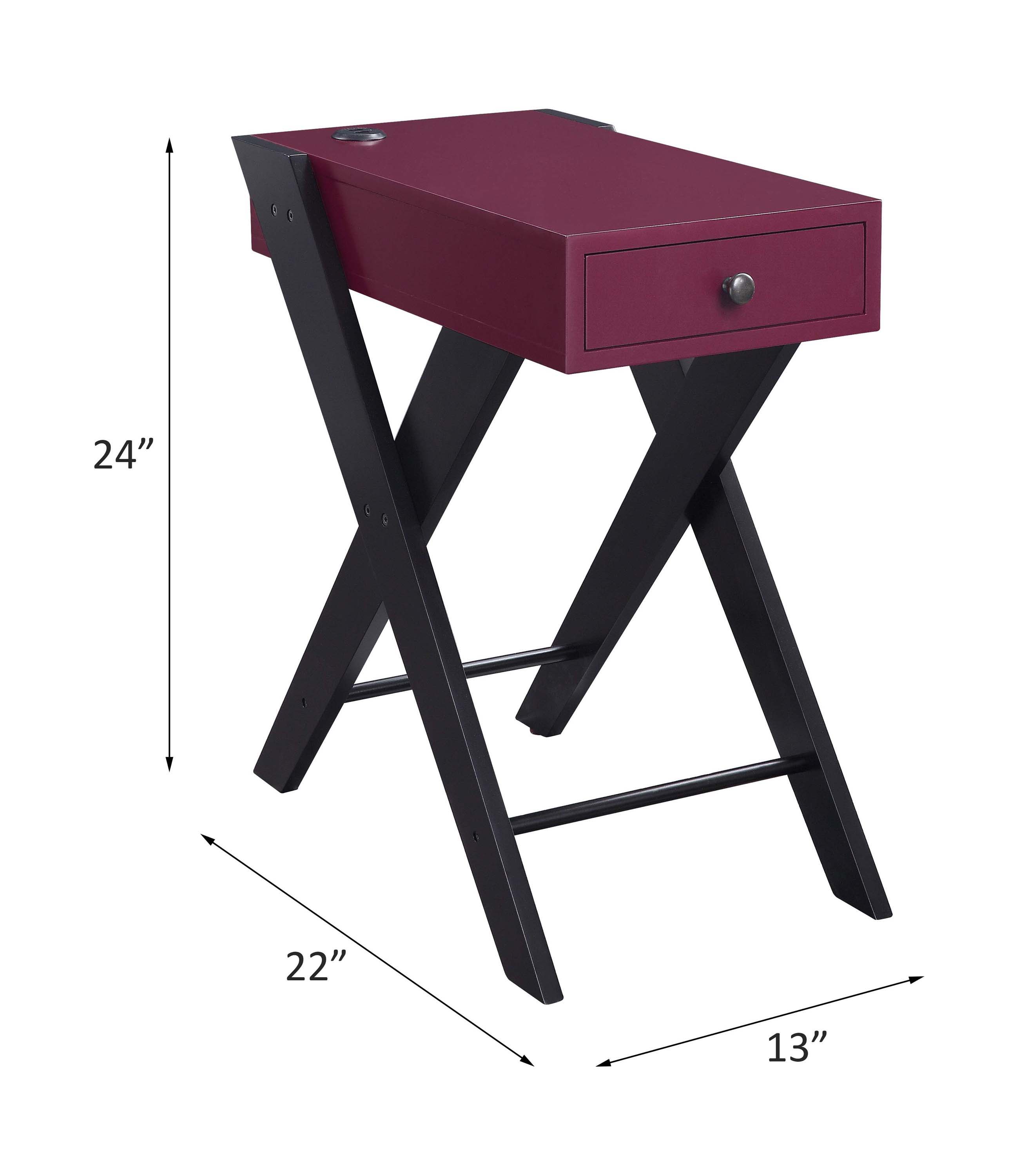 Fierce - Accent Table With Built - In USB Port