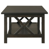 Rachelle - 3 Piece Rectangular Coffee Table Set - Deep Merlot
