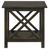 Rachelle - 3 Piece Rectangular Coffee Table Set - Deep Merlot