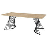 Altus - Composite Wood Dining Table - Natural Oak by CoasterEveryday | Bel Furniture
