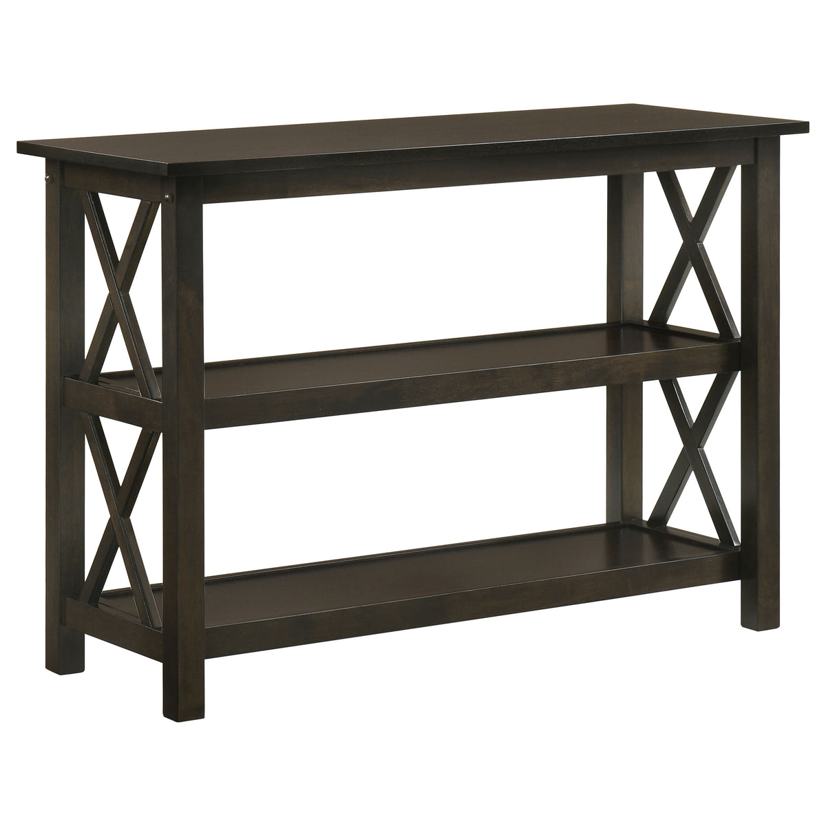 Rachelle - 2-Shelf Wood Entryway Console Table - Deep Merlot