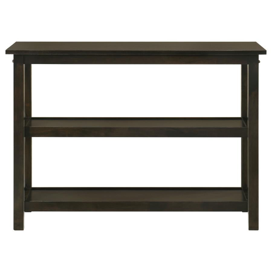 Rachelle - 2-Shelf Wood Entryway Console Table - Deep Merlot