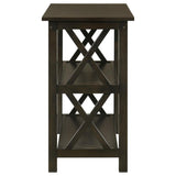 Rachelle - 2-Shelf Wood Entryway Console Table - Deep Merlot