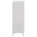 Cassia - 5-Drawer Bedroom Chest Of Drawers - White High Gloss