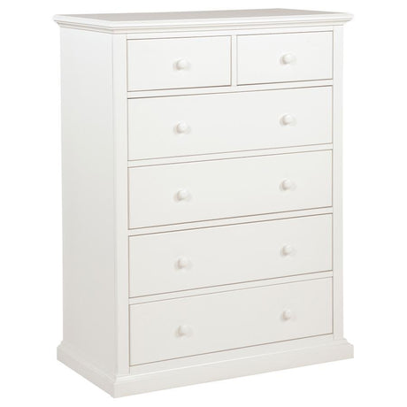Sumerlin - 6-Drawer Bedroom Chest Of Drawers White by Coaster Fine Furniture | Bel Furniture